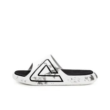 PEAK Tai Ji1.0 Cushioned Slip Resistant Abrasion Resistant Quiet Slide Slippers Unisex White Black