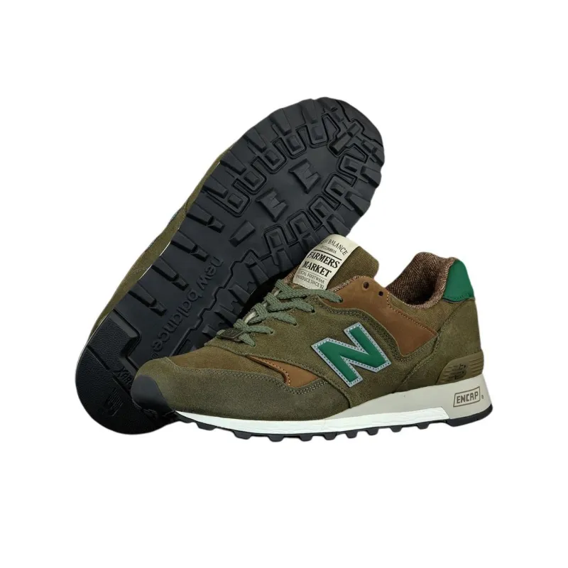 New Balance NB 577 Slip Resistant Low Top Running Shoes Unisex Dark Olive Green-4