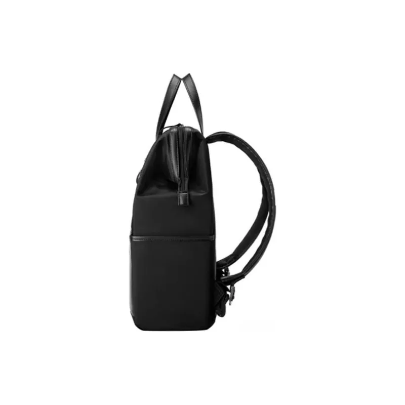 SAMSONITE Fabric Microfiber Leather Backpack Small Size Women's Black-2