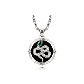 IDEAGEMER Agate Necklaces Men's