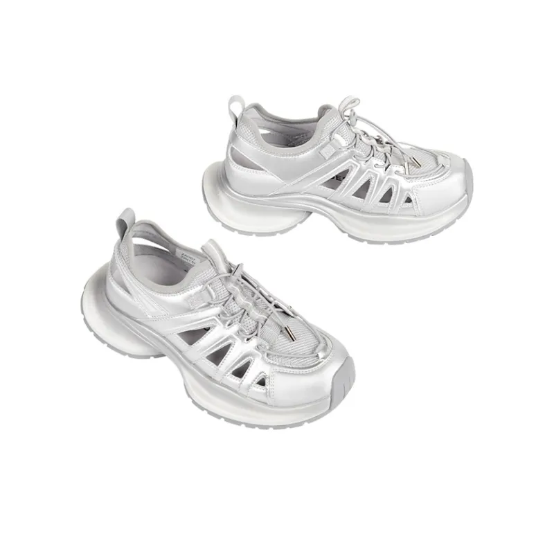 TOOMANYSHOES Modern Human Figure Low-Top Chunky Sneakers Women's-2