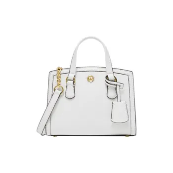 MICHAEL KORS Chantal Cow Leather Tote Bag, Shopping Bag, Handbag, Shoulder Bag, Crossbody Bag Extra Small Women's White