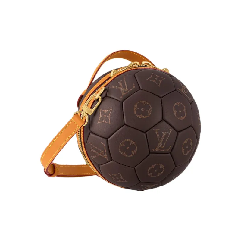 Borsa Louis Vuitton Speedy Editions Limitées in tela monogram marrone e rossa e pelle naturale