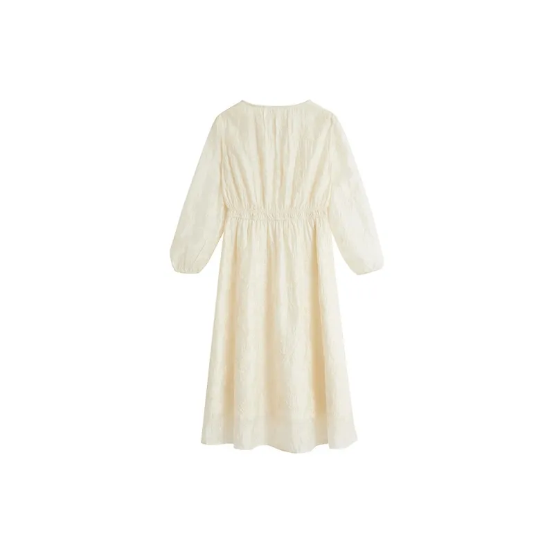 Inman Long Sleeved Dresses Women's Pear Blossom Beige-1