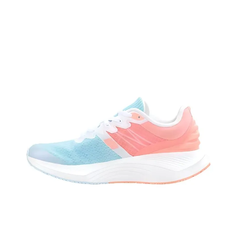 LiNing YueYing 1.0 Cushioning Wear Resistant Low Top Running Shoes Women's Blue Orange White-0