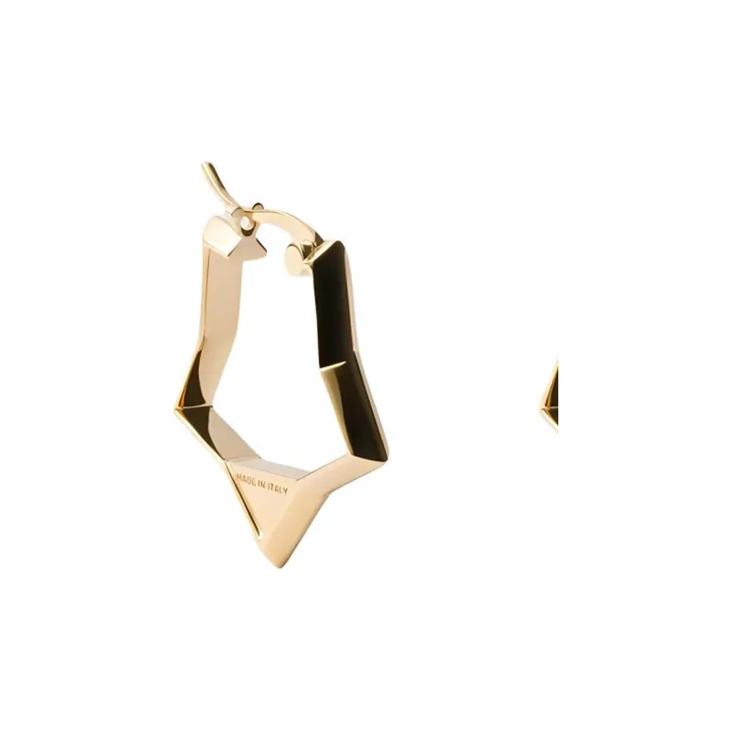PRADA Metal Earrings Women's Gold-2