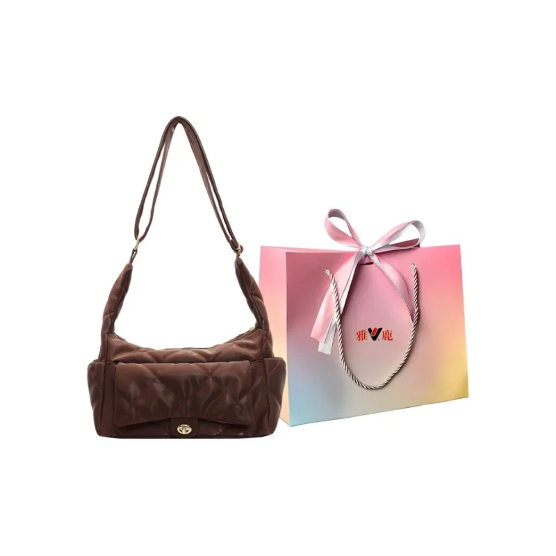 Yalu PU Shopping Bag, Hobo Bag, Shoulder Bag Women's Black/Burgundy/Brown-14