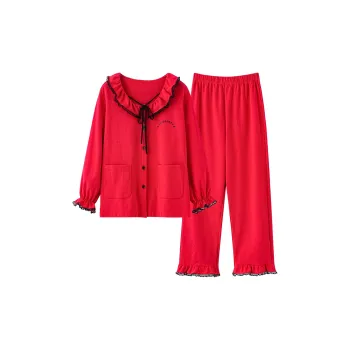 XIAFENYAN Pajama Set Women's Red