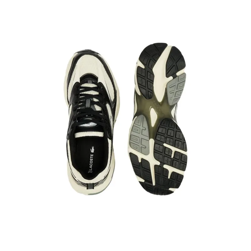 LACOSTE Wear Resistant Low Top Casual Shoes Women's Beige Black-4