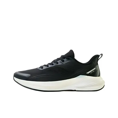 Anta Hydrogen Run 6th Generation Cushioning, Wear Resistant Low Top Running Shoes Men's Black White