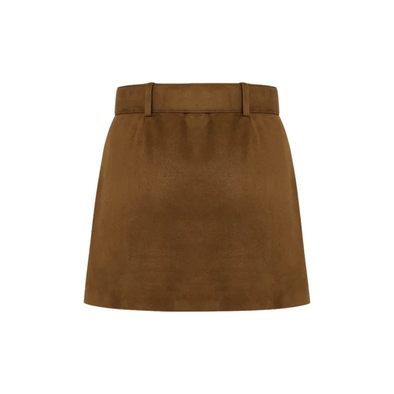 MOCO Casual Short Skirts Women's Toffee-1