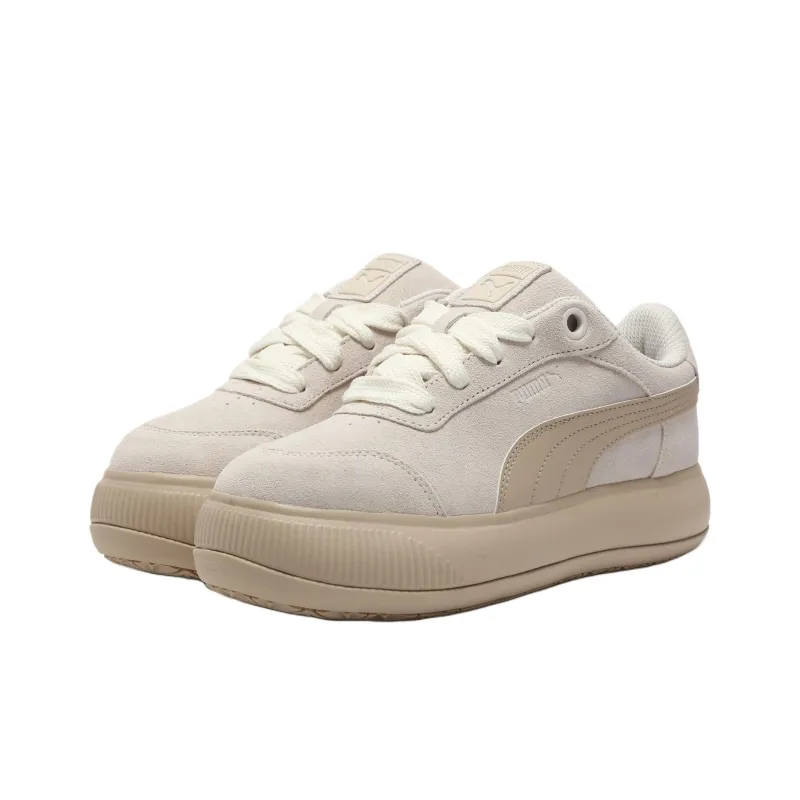 PUMA Mayu Anti Slip Wear Resistant Low Top Skateboard Shoes Women's Ecru-1