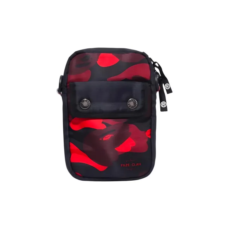 A BATHING APE FAZE CLAN GADGET POUCH Collaboration Fabric Shoulder Bag Crossbody Bag Medium Size Men's Red-2