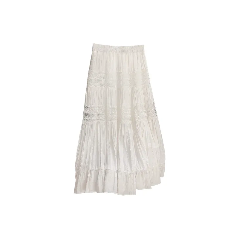 Cypress House Casual Long Skirt Women's White-1