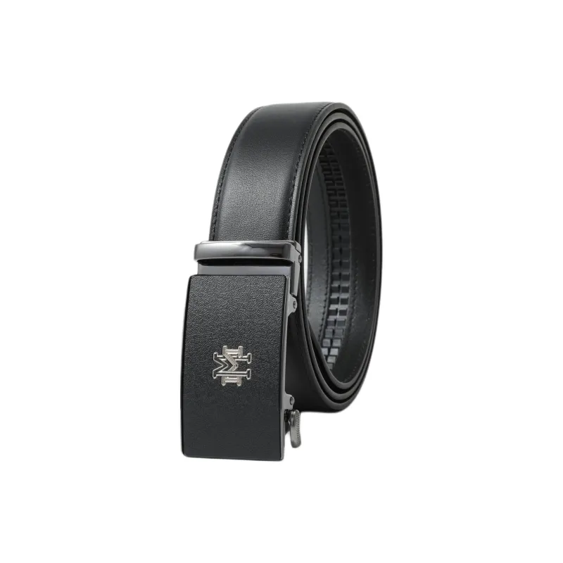 FION Mountain And Sea Journey Series Top Grain Cow Leather Leather Belts Men's 3.5cm-0