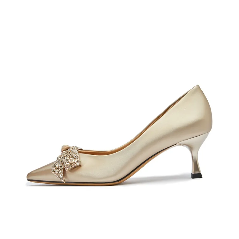 POOQ Flared Heel High Heels 5.5CM Women's-6
