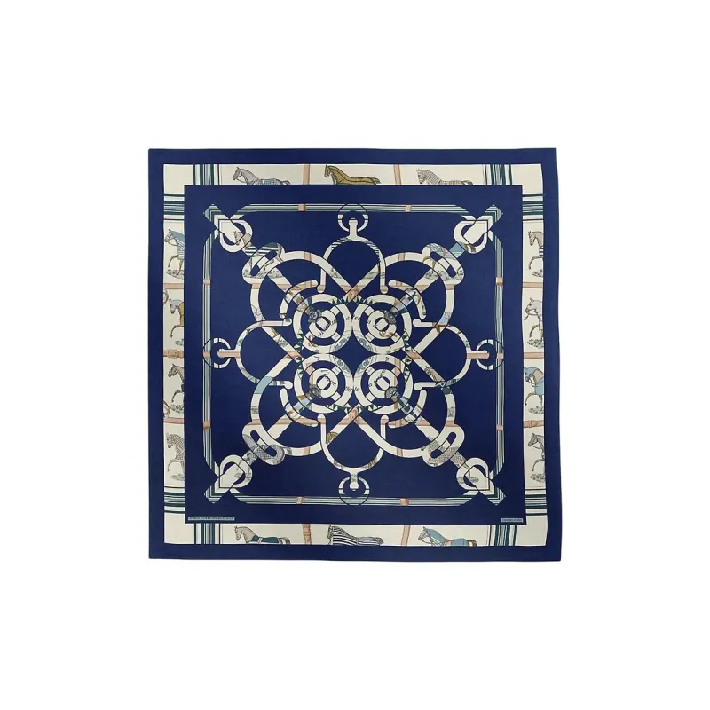 HERMES Cashmere, Silk Shawls Women's Blue-0