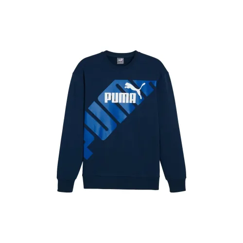 PUMA Power GraphicCrew TR Sweatshirt Men's Marine Blue