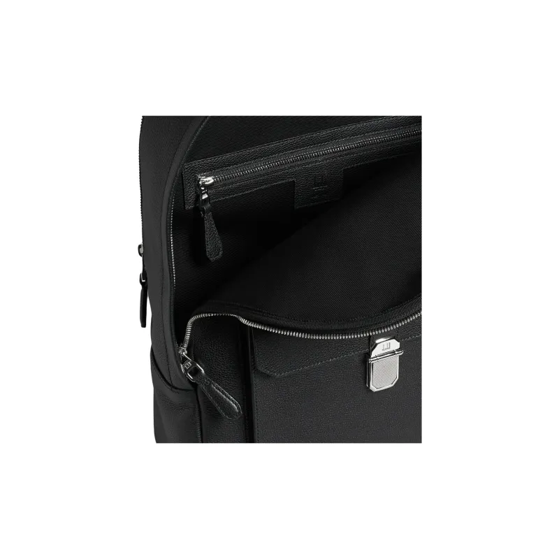 Dunhill Grain Calfskin Leather Backpack Men's Black-2