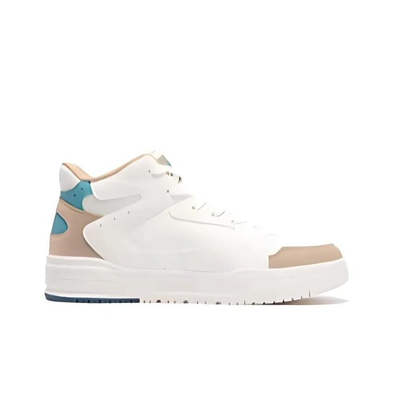 361° Slip Resistant Cushioning Abrasion Resistant High Top Skateboard Shoes Men's White Blue-1