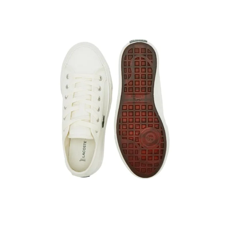 LACOSTE Low Top Canvas Shoes Women's White-4