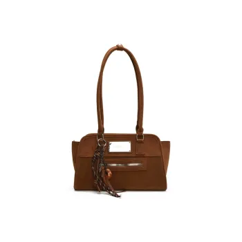 Meow In The Grass PU Shoulder Bag Regular Women's Coffee/Matte Coffee/Matte Brown/Black