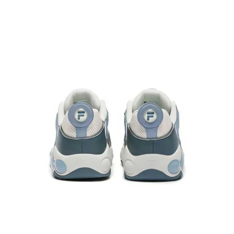 FILA KIDS BOA Cracked Shoes Cushioning, Wear Resistant Children's Basketball Shoes Gray White/Ranger Green Kids'-2