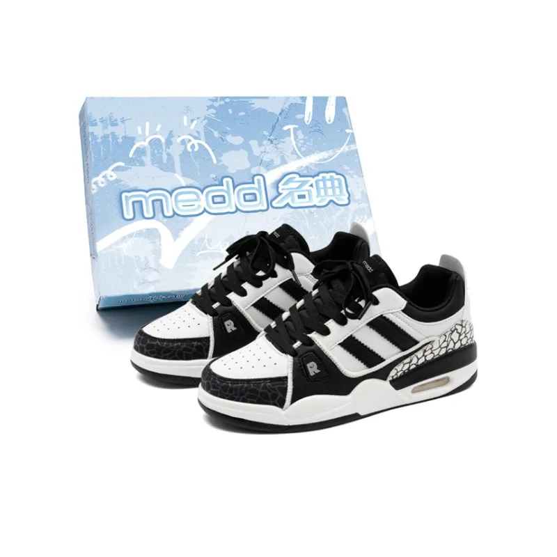 Medd Coverage Impact Resistance Support Abrasion Resistant Breathable Slip Resistant Low Top Skateboard Shoes Unisex-12