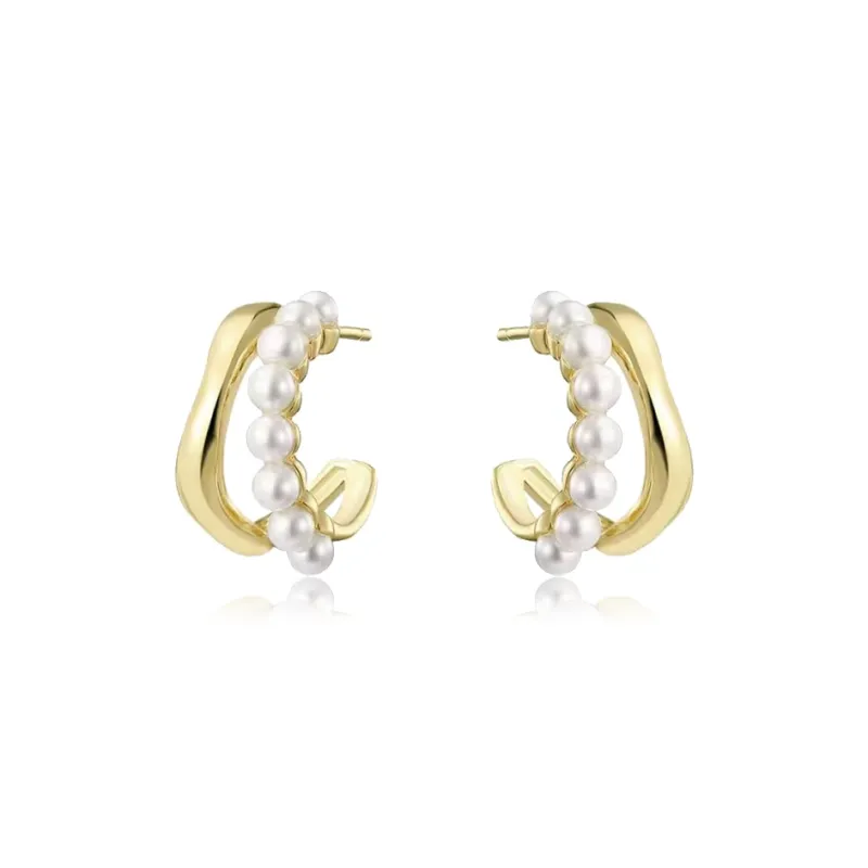 WAW Gold Plated Copper Earrings Women's-0