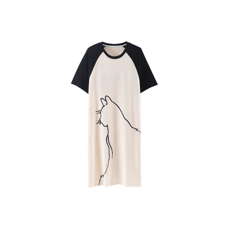 MADALLO Nightgown Women's Black White-0