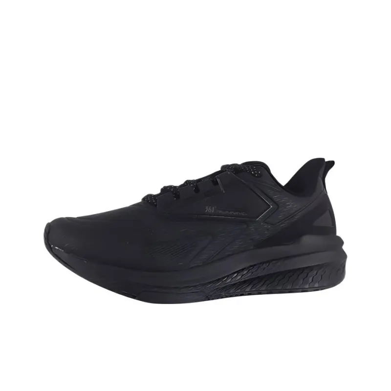 361° Anti Slip Wear Resistant Low Top Running Shoes Women's Black Gray Color-1