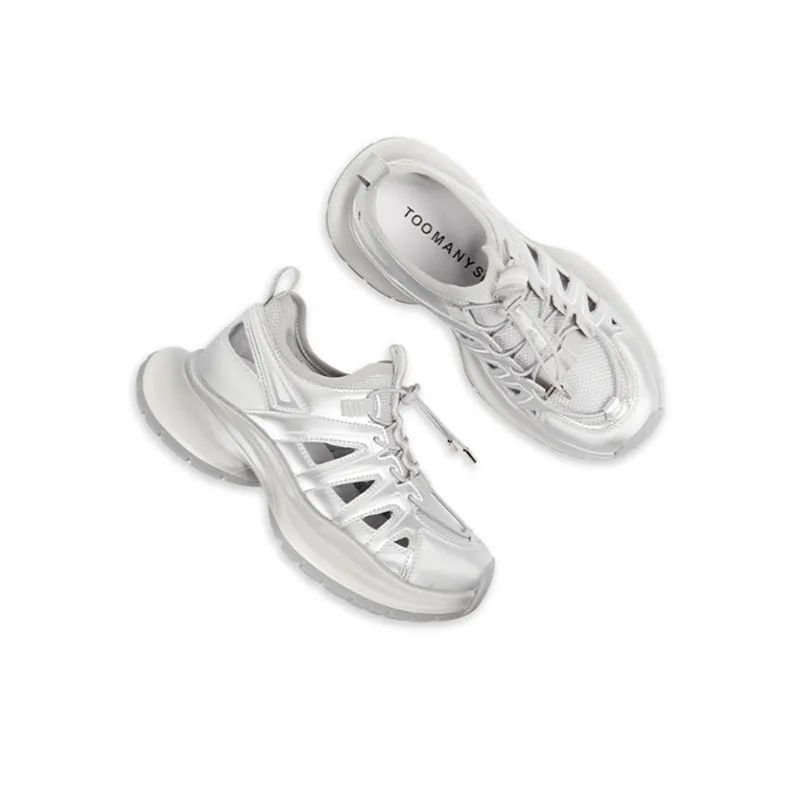 TOOMANYSHOES Modern Human Figure Low-Top Chunky Sneakers Women's-1