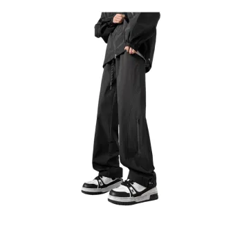 PAINT STAIN Casual Pants Unisex Black