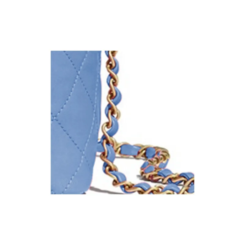 CHANEL Gabrielle Embossed Lambskin Shoulder Bag, Crossbody Bag, Handbag Women's Blue-2