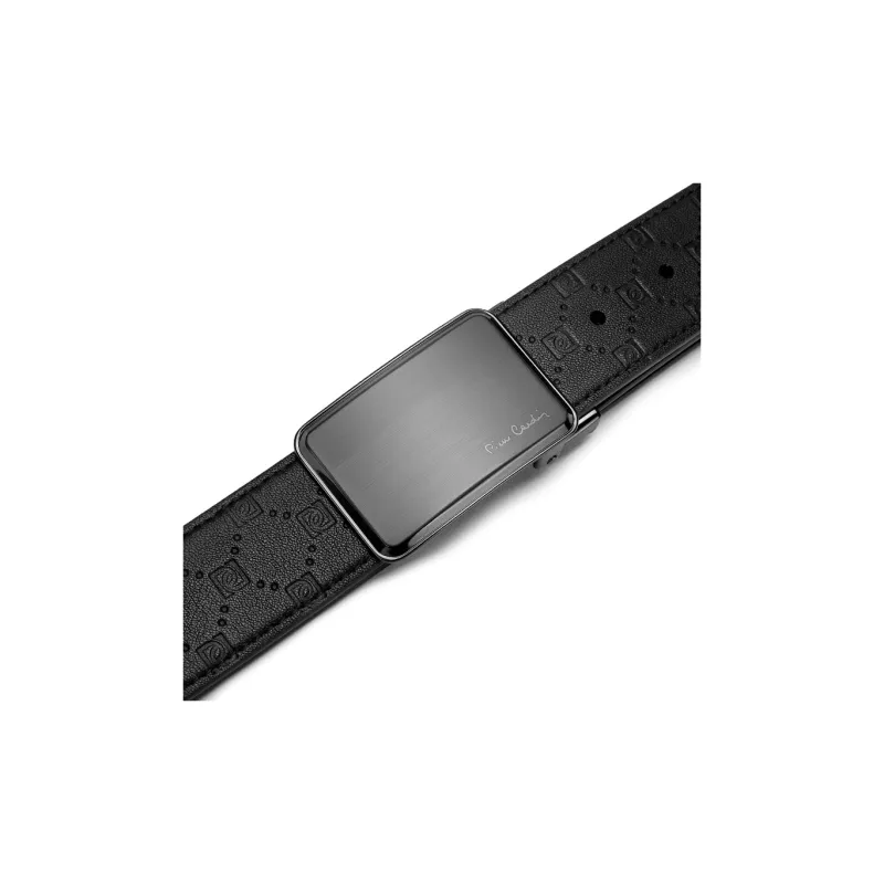 PIERRE CARDIN Cow Leather Belts Men's Black 3.5cm-2
