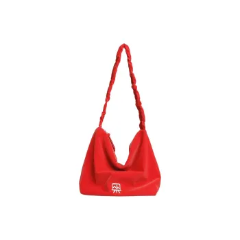 Kikawa Card Pu Shoulder Bag Medium Size Unisex Red