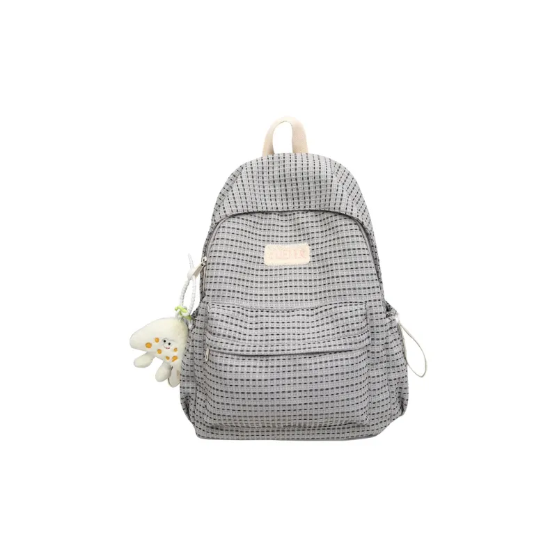GOBLIN SHARKS 1759 Nylon Backpack Unisex White/Green/Gray/Black/Pink-16