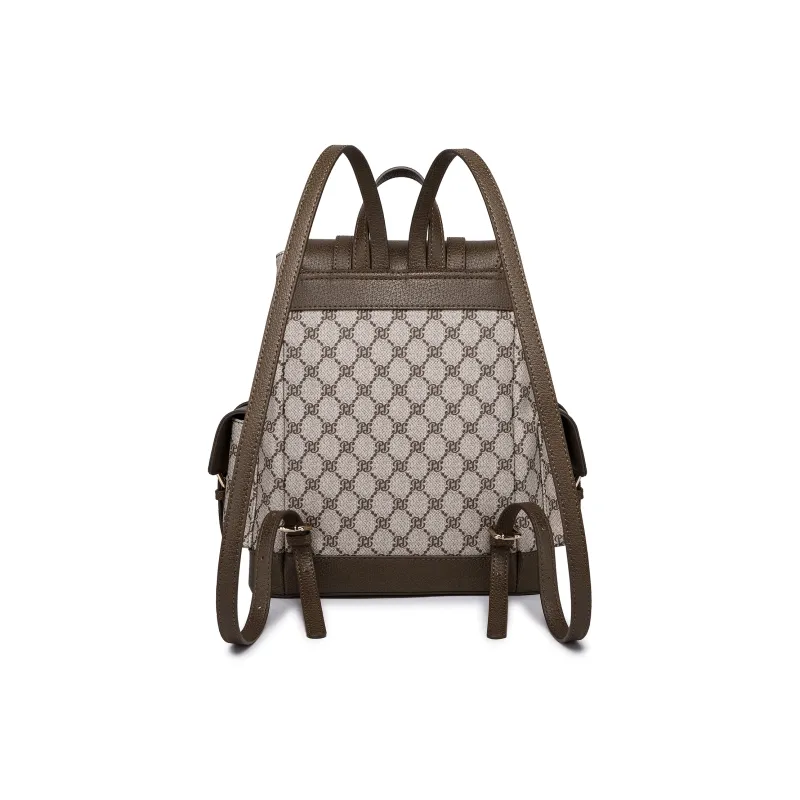 Pepsi PVC Backpack Regular Women's Black/Brown/Khaki-8