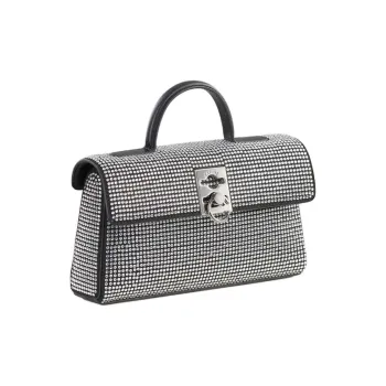 CAFUNE Cow Leather Trim Shoulder Bag Crossbody Bag Handbag Women's Black