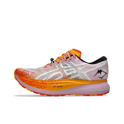 Asics METAFUJI TRAIL Wear resistant And Lightweight Low Top Running Shoes Unisex Pink