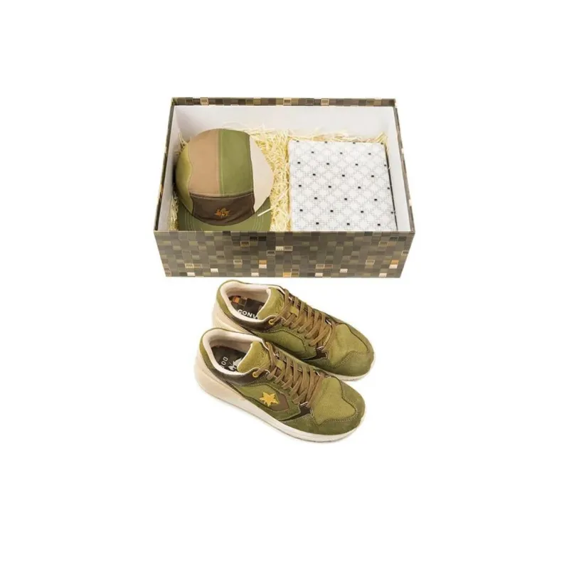DOE x Converse WAVE TRAINER Anti Slip Wear Resistant Low Top Casual Running Shoes Unisex Green-3