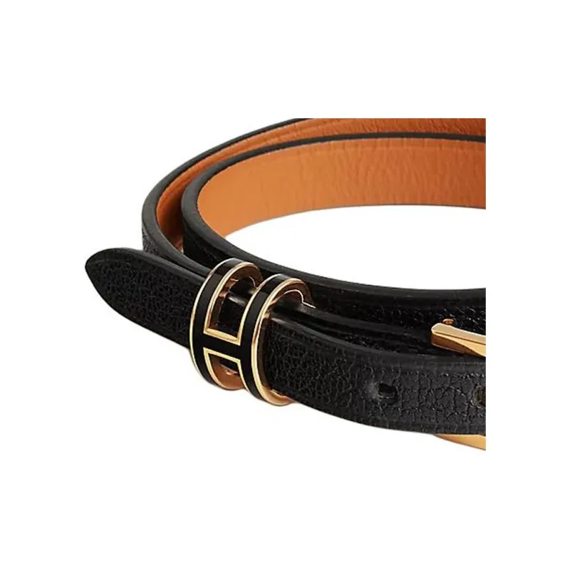 HERMES Goatskin Bracelets Women's Black-1
