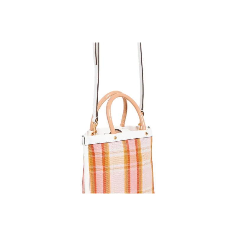 TORY BURCH Perry Leather Tote Bag, Shopping Bag, Shoulder Bag, Crossbody Bag, Handbag Mini Women's Multicolor-4