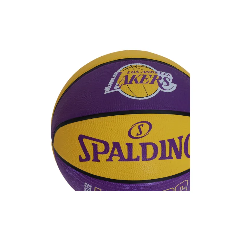 SPALDING Lakers LeBron Rubber Basketball Purple Gold Size 7 Ball Training Unisex-1
