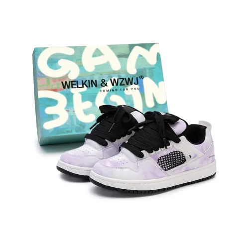 WELKIN&WZWJ Skateboard Shoes Women's Low-Top Dazzling Color