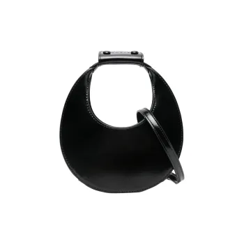 Staud Calfskin Moon Bag Shoulder Bag Crossbody Bag Handbag Women's Black