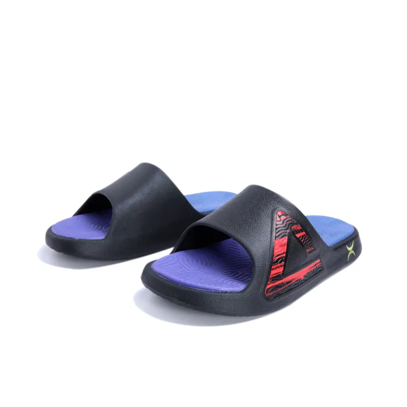 PEAK State Pole Slip Resistant Abrasion Resistant Cushioning Slide Slippers Unisex Black Neon Bright Red-3
