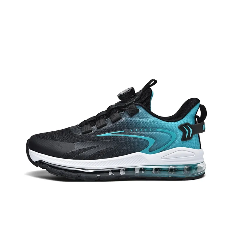 BIANSULONG Cushioned Slip-Resistant Abrasion-Resistant Low-Top Full-Length Air Cushion Running Shoes Men's Black-5
