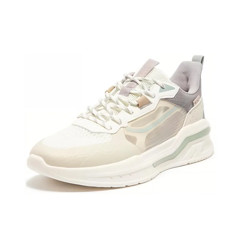 361° Cushioning Wear Resistant Low Top Running Shoes Men's Ecru-1