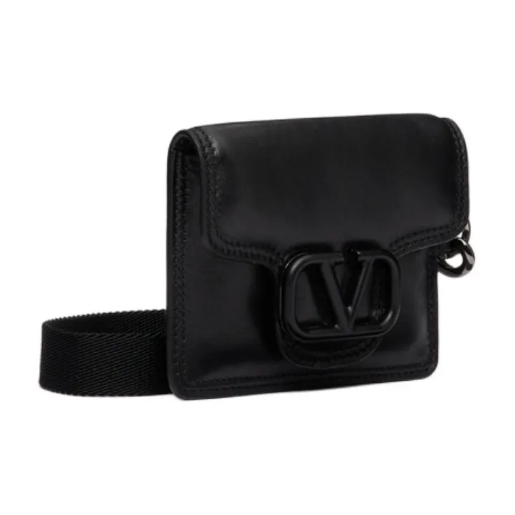 Valentino GARAVANI Sheepskin Wallet Men's Black-1